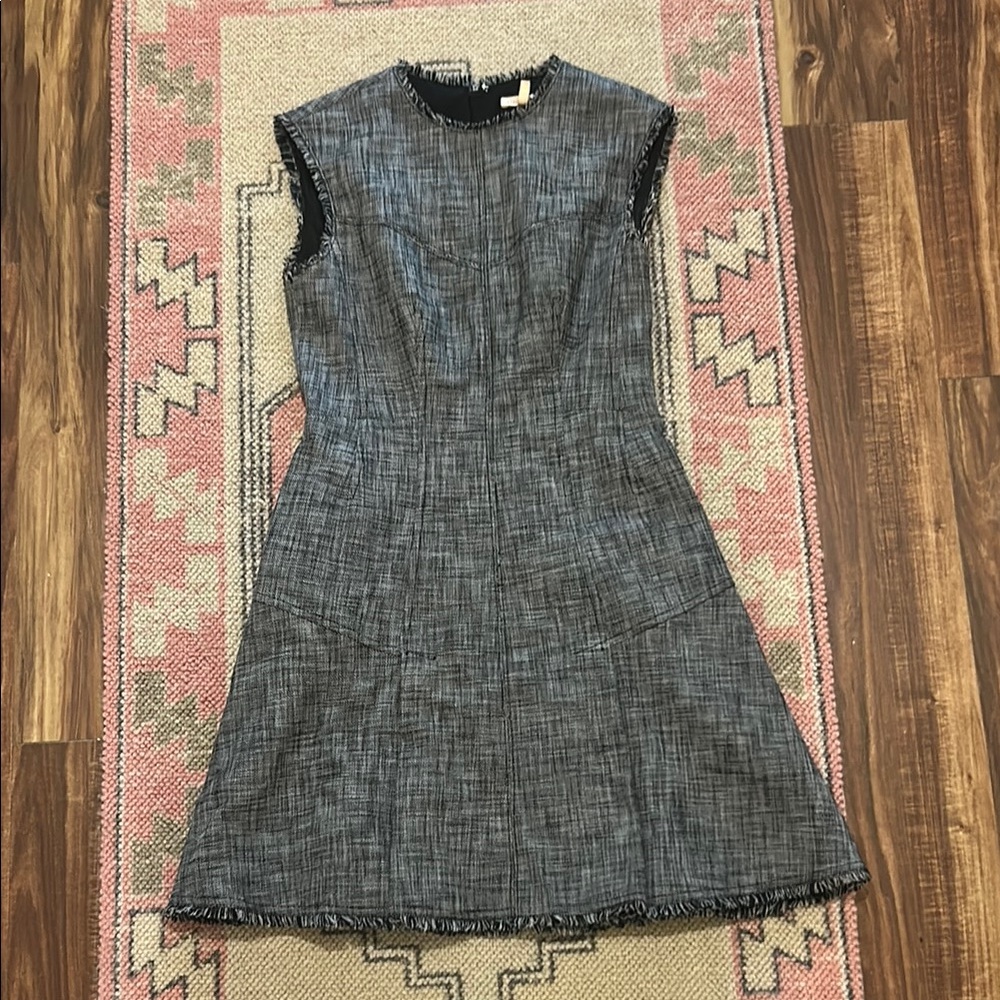 Rebecca Taylor Elegant Navy Sleeveless Cocktail Dress